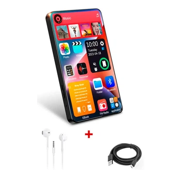 Сенсорний музичний плеєр MP3 / MP4 Yophoon X20 New UI з Bluetooth 5.0 і вбудованою пам'яттю 16 Гб + навушники та кабель для зарядки, чорний (96724308)