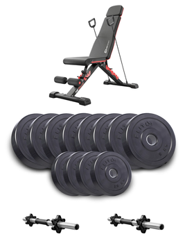 Набор Elitum Titan гантели 2х26кг с скамьей Hop-Sport HS-2080 HB