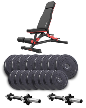 Набор Elitum Titan гантели 2х31кг со скамьей Hop-Sport HS-2090 HB
