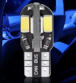 Яскравий світлодіод типу T10 W5W білий 12v 2Вт 5730-8