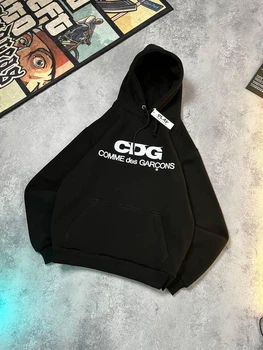 Женское худи Comme Des Garcons Play 01 черного цвета размер L