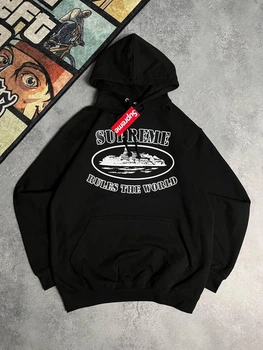 Женское худи Supreme 04 черного цвета размер S