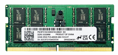 Оперативная память Micron SODIMM DDR5 32Gb 2Rx8 PC5-4800B-SB0-1010-XT MTC16C2085S1SC48BA1 BC