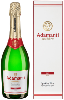 Вино ігристе Adamanti біле брют 0.75 л 13% в коробці (4860004073303)