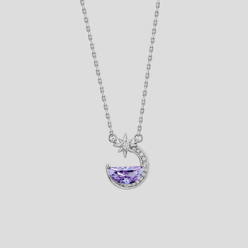 Срібна підвіска Minimal 61123р-purple