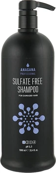 Бессульфатный шампунь Anagana Professional Sulfate Free Shampoo для поврежденных волос, 1000 мл