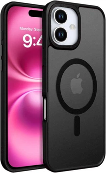 Противоударный чехол Space MagSafe iPhone 16 (матовый) Black (38789-2B)