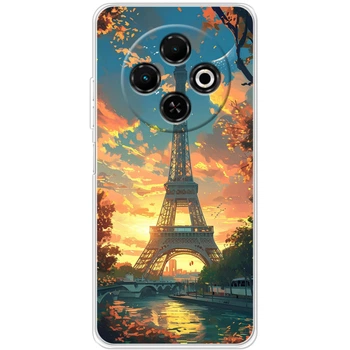 Силиконовый Чехол с Картинкой для Tecno Spark 30C Принт (Париж, Эйфелева Башня) (64173-ysm037)