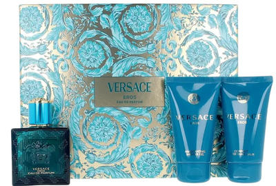 Zestaw męski Versace Eros Woda perfumowana 50 ml + Balsam po goleniu 50 ml + Żel pod prysznic 50 ml (8011003893621)