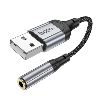 Переходник Hoco LS36 Fresh external sound card USB to 3.5 Black