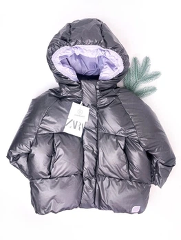 Зимова куртка ZARA 98 см графітовий артикул Л701