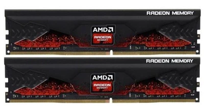 Оперативная память DDR4 16Gb x 2 (32Gb Kit) 3200 MHz AMD Radeon R9 Gamer Black (R9S432G3206U2K)