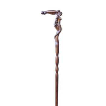 Трость Висамор резная из дерева русалка коричневая (cane_mermaid)
