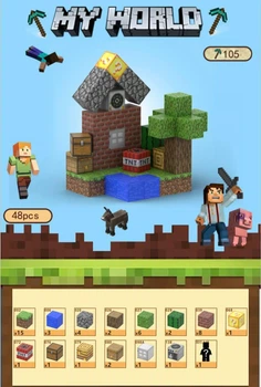 Конструктор для дітей Minecraft на магнітах, 48 деталей (X124)