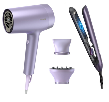 Фен PHILIPS BHD720/10 серии 7000 + Выпрямитель для волос PHILIPS BHS752/00 серии 7000 (комплект)