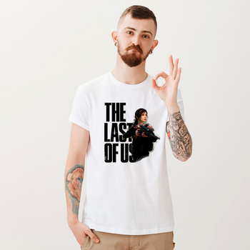Футболка белая с оригинальным принтом для игромана Games "The Last Of Us Part I" Push IT L ФП012675L