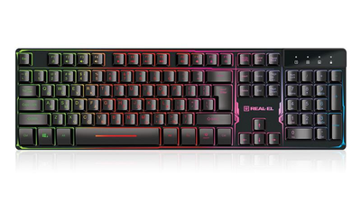 Клавіатура REAL-EL Gaming 8700 Чорний (445053)