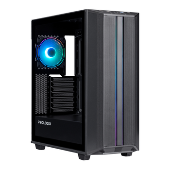 Корпус Prologix E122 Tempered GlassMesh Black (510813)