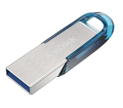 Флеш накопитель USB 128Gb SanDisk Ultra Flair, Silver/Blue, USB 3.0, до 150 МБ/с (SDCZ73-128G-G46B)