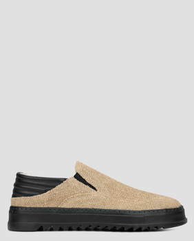 Слипоны низкие мужские бежевые из конопли Украина Canape Scarpe - размер 40 (27,8 см) (модель: CS751-3125-013Beige)