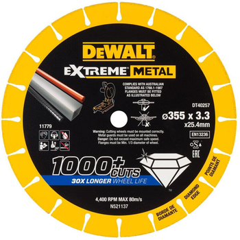 Диск алмазний DeWALT Extreme Metal 355х25.4 (DT40257)