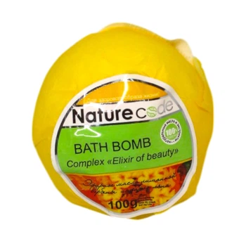 Бомбочка для ванны Elixir of Beauty Желтая Nature Code 100 г