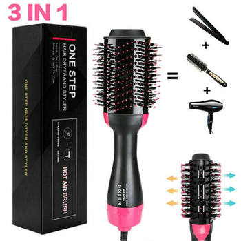 Фен щетка расческа 3 в 1 One step Hair Dryer стайлер для укладки волос 1000 Вт, 3 режима, с функцией ионизации и керамическим покрытием