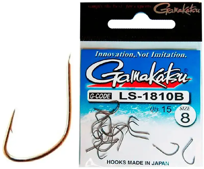 Крючок GAMAKATSU LS-1810B №08 N/L,15шт,28911
