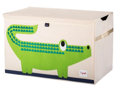 Ящик для хранения игрушек 3 Sprouts Зеленый Крокодил (0748252080837)