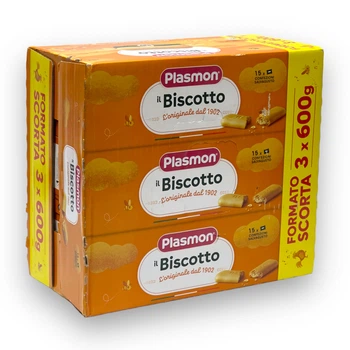 Печенье детское Plasmon с 6-ти месяцев biscotto del bambini, 3x600 г