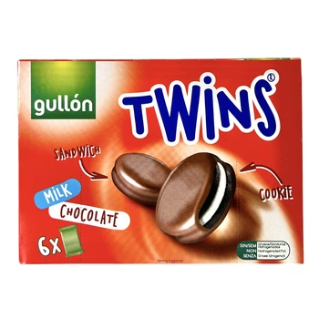 Печиво Gullon сендвіч в шоколаді twins milk chocolate 252г