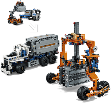 Конструктор LEGO TECHNIC Контейнерный терминал 631 деталь (42062