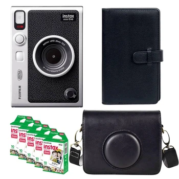 Подарочный набор камера Fujifilm Instax Mini EVO Black, Фотобумага 50шт, Чехол, Фотоальбом 108 фото Черний (Подарочная упаковка)