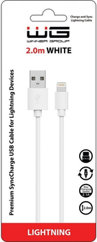 Kabel Winner Group USB Type-A - Lighting 2 m White (8591194069192)