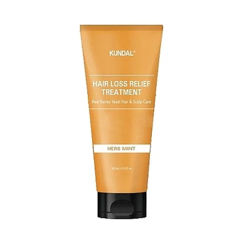 Охлаждающая маска с пивными дрожжами - Kundal Real Beer Yeast Hair & Scalp Care Hair Loss Relief Treatment 200ml (1411622-22963590)