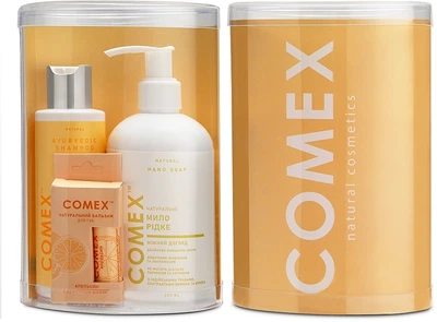 Подарочный набор для волос и тела "Цитрус" - Comex (soap/350ml + shm/150ml + lip/balm/5g) (1424710-28063620)