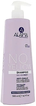 Шампунь против желтого цвета для светлых волос - Alama No Yellow Shampoo 500ml (1377630-22963560)