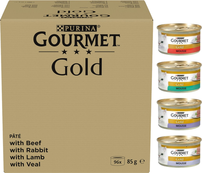 Вологий корм для котів Purina Gourmet Gold мікс смаків 96 шт x 85 г (7613038519326)