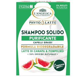 Твердий шампунь з конопляним молоком та грейпфрутом L'Angelica Phytolatte Shampoo Solido Purificante 60 г
