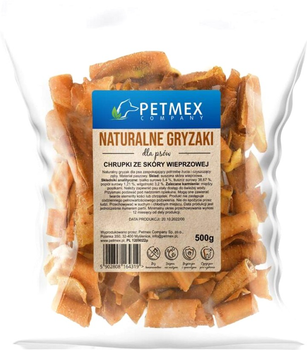 Przysmak dla psów Petmex chrupki ze skóry wieprzowej 500 g (5902808161486)