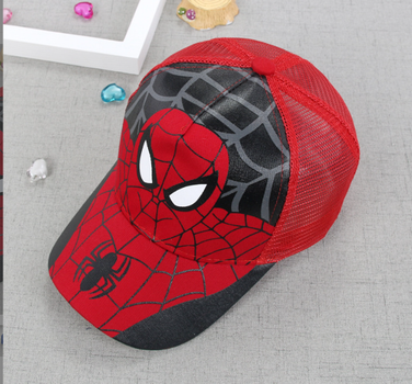 Кепка бейсболка для хлопчиказ сіточкою Павук Spider-man червона дихаюча Korni 50-56 (SVS)