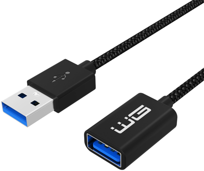 Подовжувач Winner Group USB Type-A - USB Type-A 1 м Black (8591194104497)