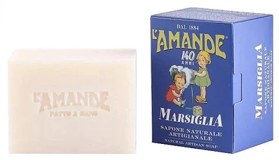 Натуральне тверде мило ручної роботи, класичне - L'Amande Marseille Natural Artisanal Soap 300g (1406824-25399722)