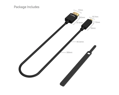 HDMI кабель SmallRig Ultra Slim 4K HDMI Data Cable (D to A) (35cm) 3042B