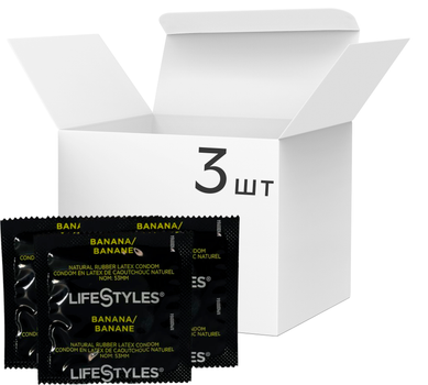 Презервативы LifeStyles Banana Ароматизированные 3 шт (ROZ6501053478)