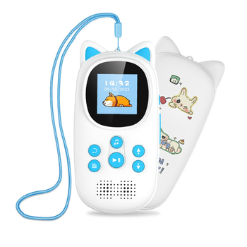 MP3 плеер Benjie M5 Kids Bluetooth 5.0 Hi-Fi 32Gb с внешним динамиком Белый + синий