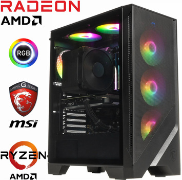 Игровой Компьютер MSI - Ryzen 7 7800X3D / Radeon RX 6800 XT 16ГБ / 32ГБ DDR5 / SSD 1ТБ M.2 PCIe + Wi-Fi 6.0
