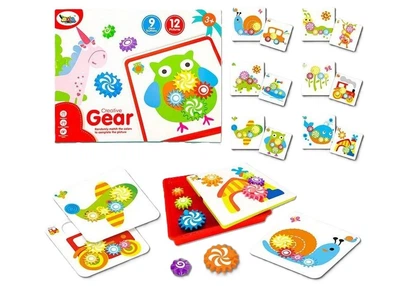 Мозаика 66825 (48/2) 12 карточек, 9 шестерен, платформа, в коробке