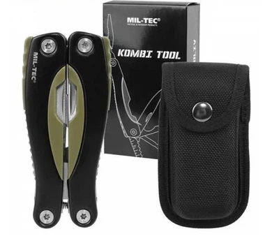 Складной нож Mil-Tec Multitool Kombi 9в1 Мультитул с Чехлом многофункциональный 15402001