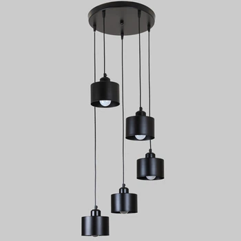 Чёрная люстра в стиле лофт "Loft Light" (52-187F-5 BK (300))